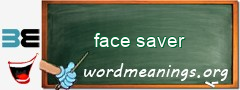 WordMeaning blackboard for face saver